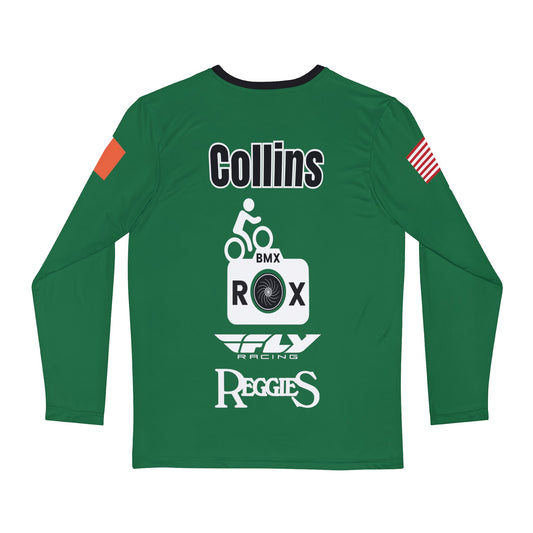 Green- Moe’s Man in Black Long Sleeve Shirt (AOP)