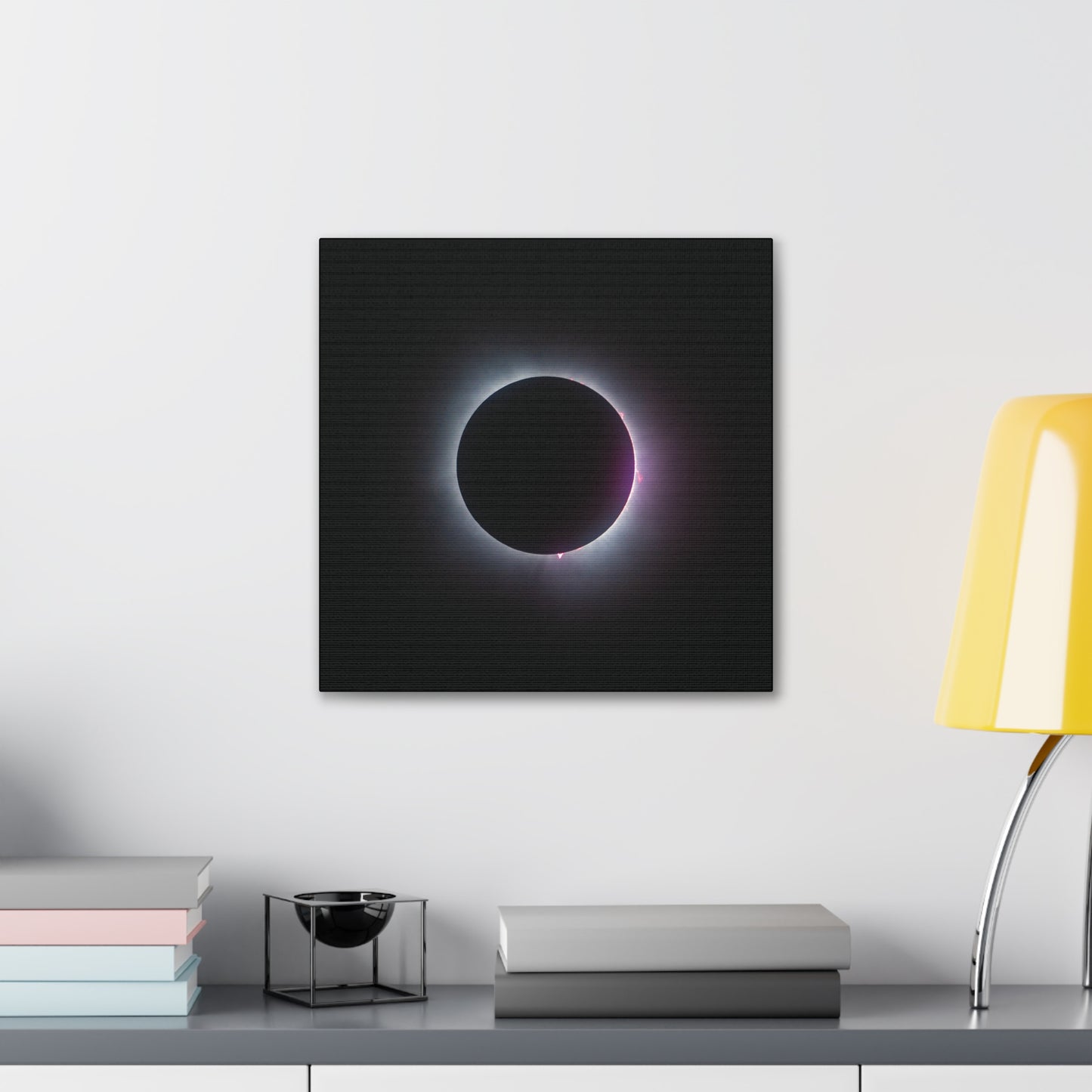 Prominence of Totality Eclipse on Canvas