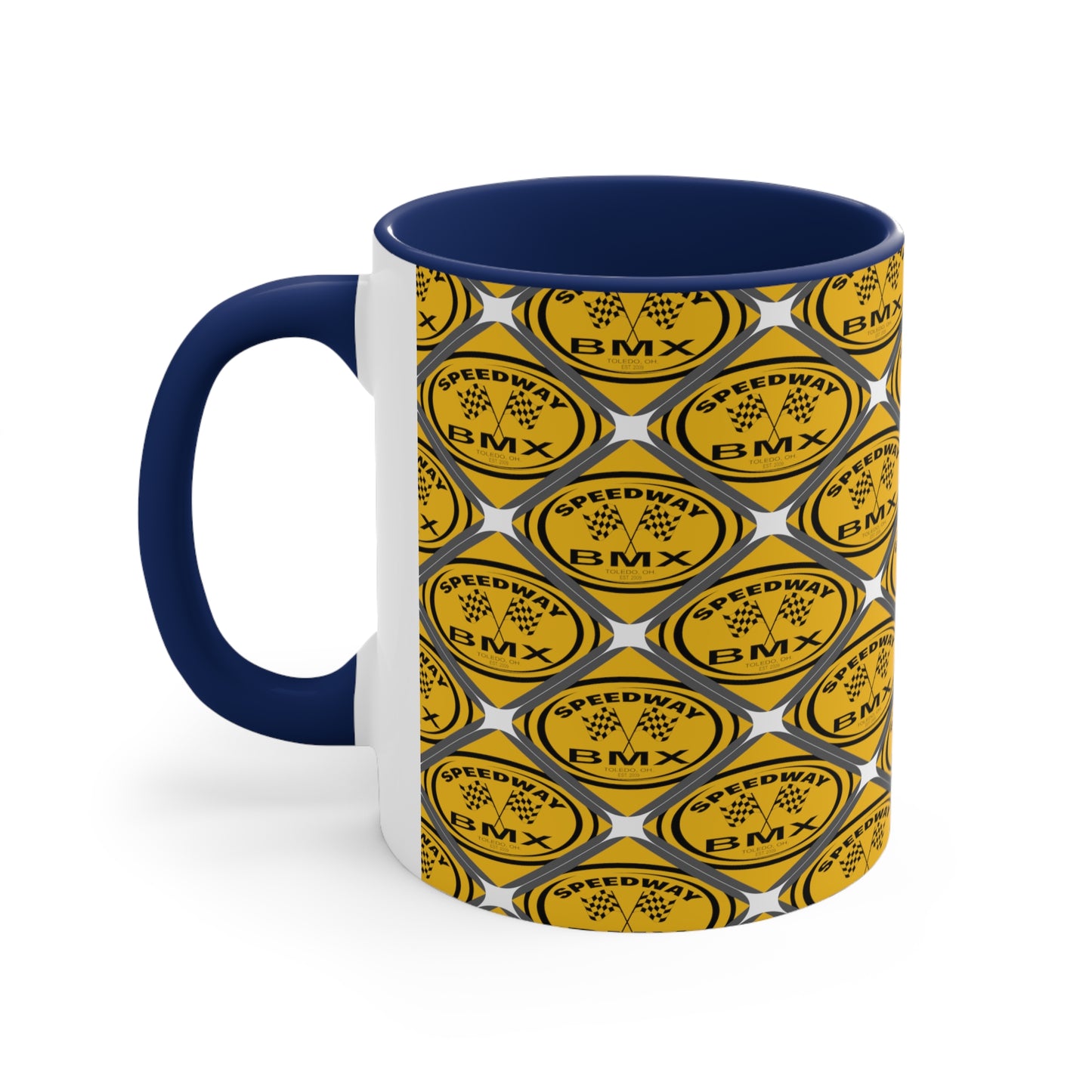 Toledo Speedway, BMX Track Accent Coffee Mug, 11oz
