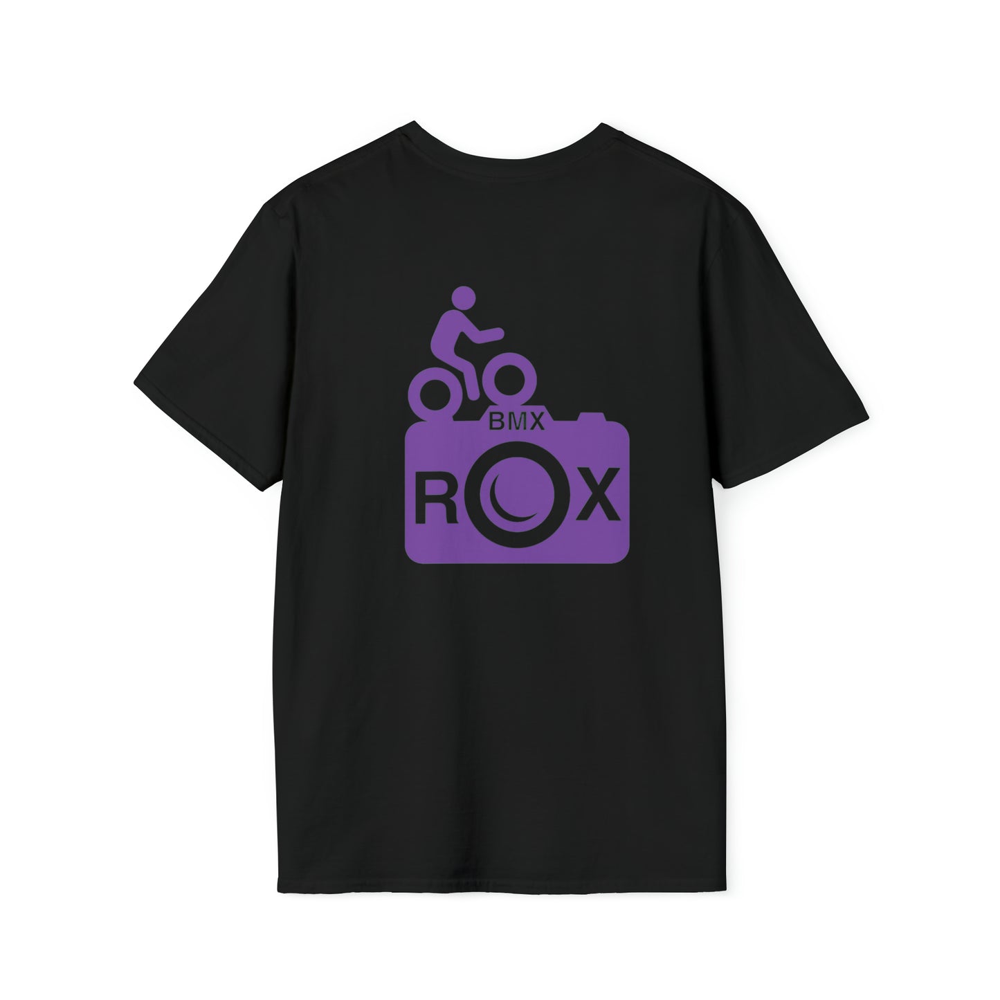 Unisex Softstyle T-Shirt purple BMX ROX Logo