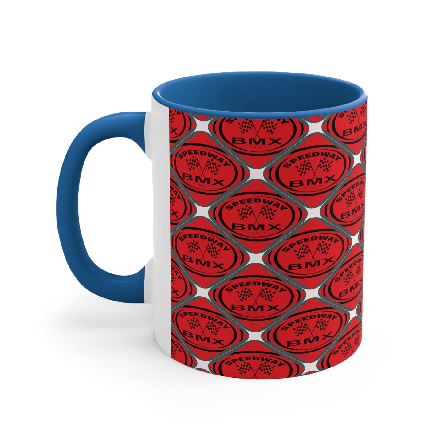 Toledo Speedway, BMX Track Accent Coffee Mug, 11oz