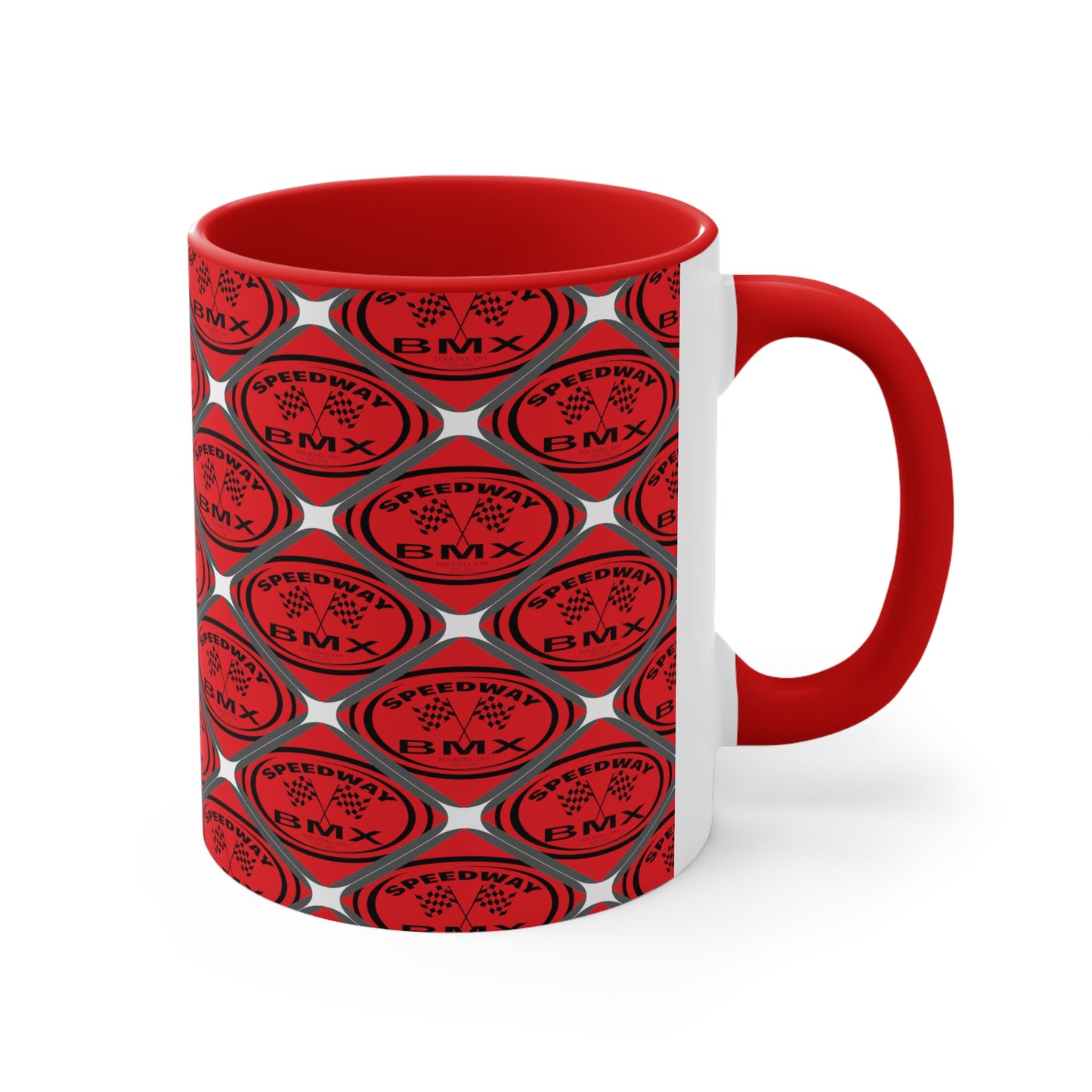 Toledo Speedway, BMX Track Accent Coffee Mug, 11oz