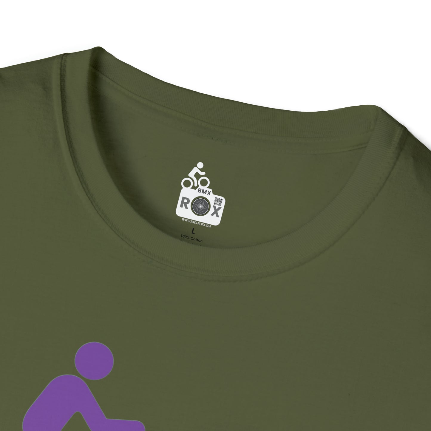 Unisex Softstyle T-Shirt purple BMX ROX Logo