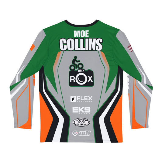 BMX Rox Racing Long Sleeve Jersey — Bold Orange & Purple BMX Team Shirt