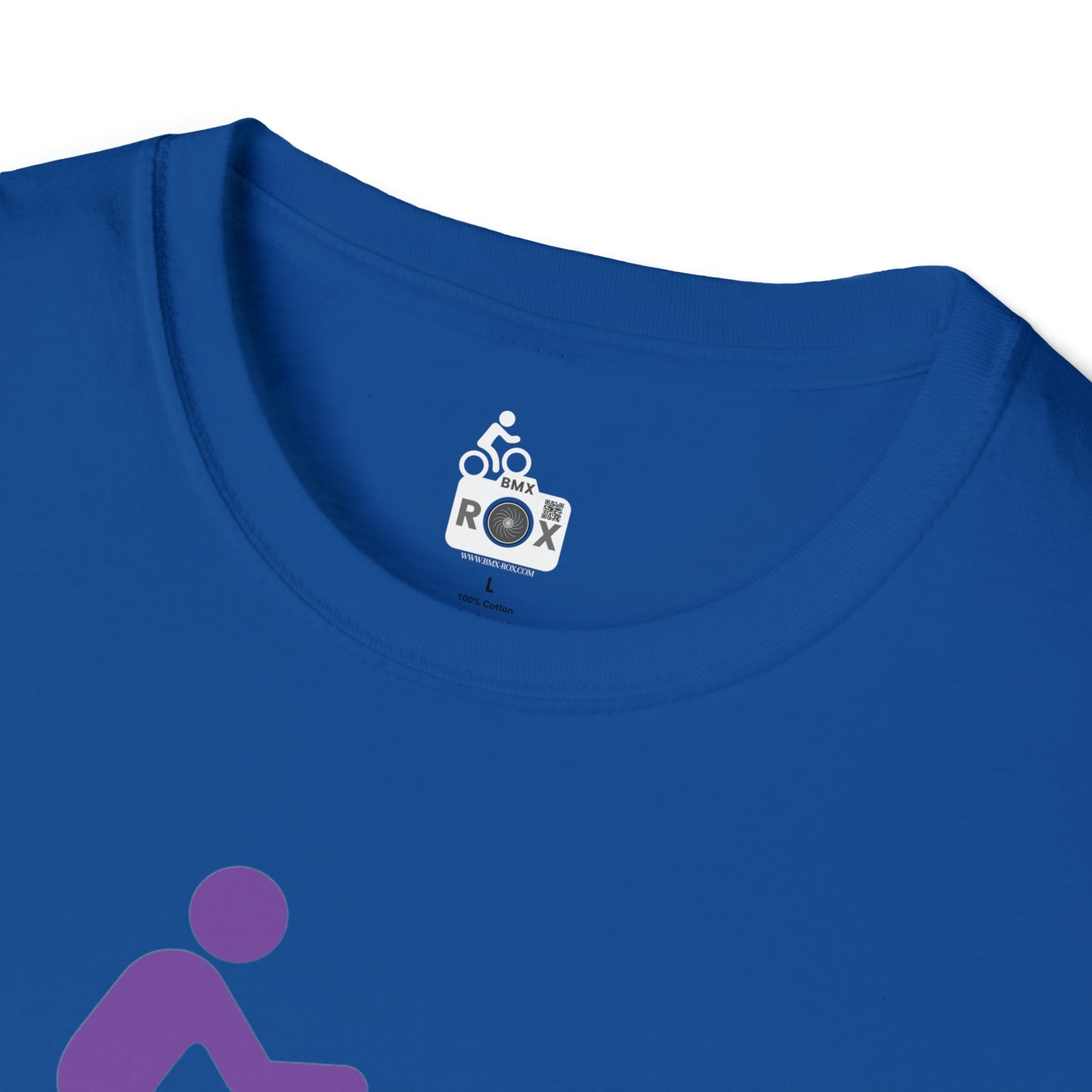 Unisex Softstyle T-Shirt purple BMX ROX Logo