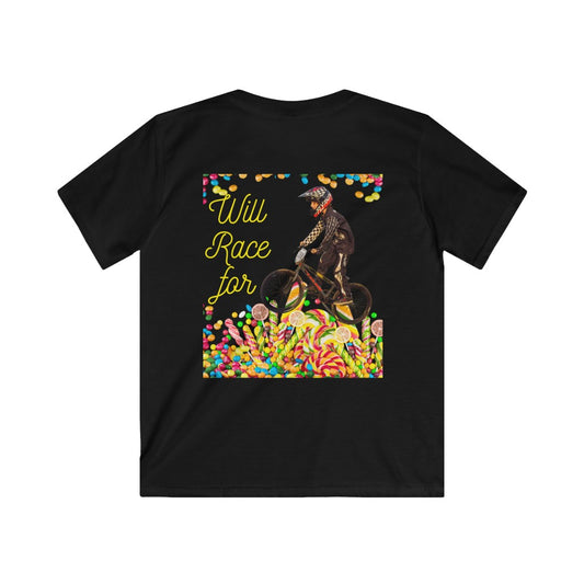 Kids Softstyle Tee - Will Race for Candy