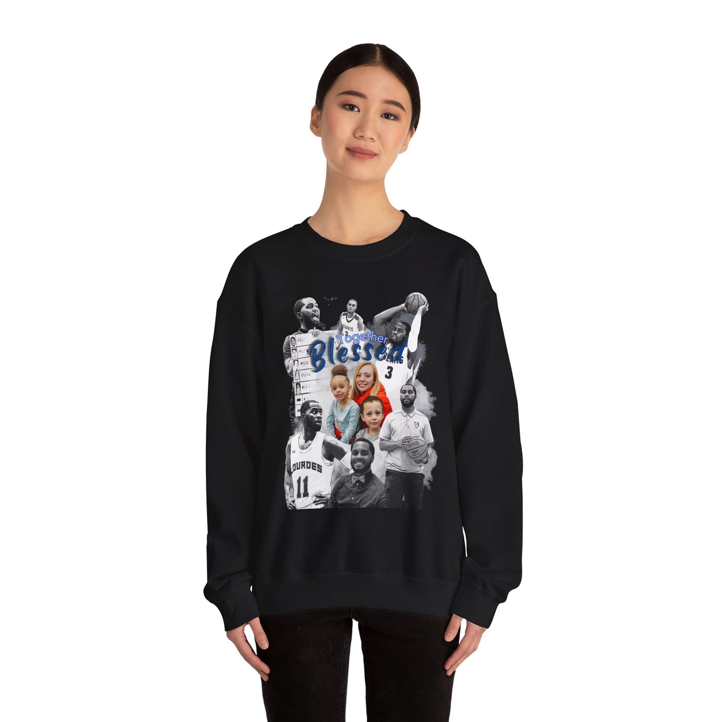Coach Wells 'Blessed' Basketball Crewneck Sweatshirt — Personalized Coach Tribute