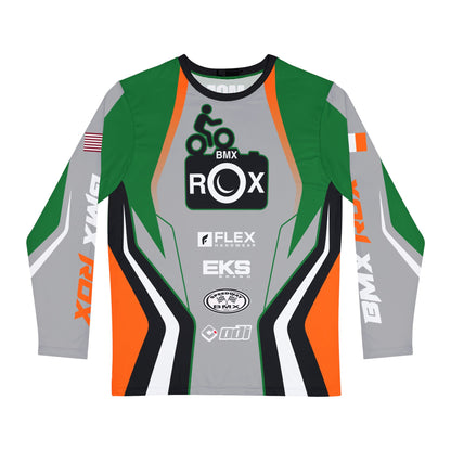 BMX Rox Racing Long Sleeve Jersey — Bold Orange & Purple BMX Team Shirt