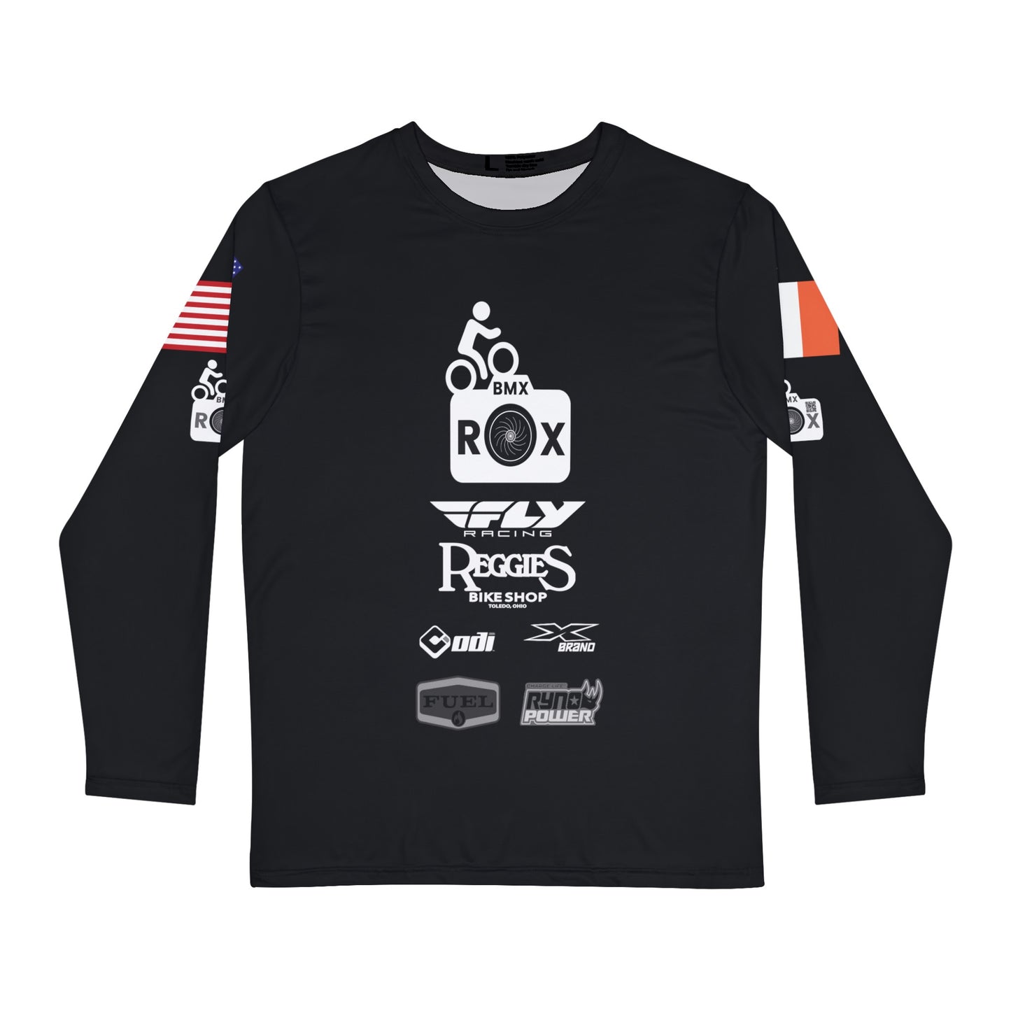 Moe’s Man in Black Long Sleeve Shirt (AOP)