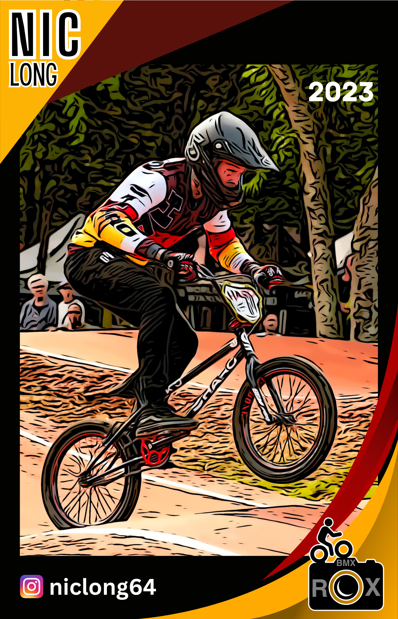 BMX ROX Trading Card Stickers - Nic Long #2