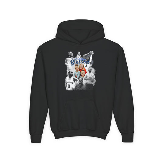 Coach Wells Youth Hoodie — Blessed Team Basketball Collage
