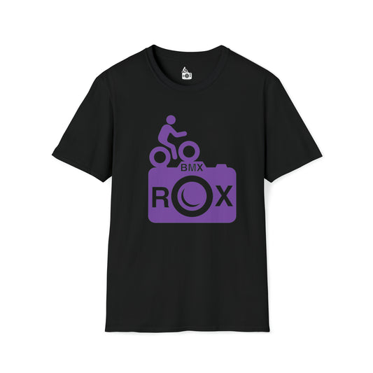 Unisex Softstyle T-Shirt purple BMX ROX Logo