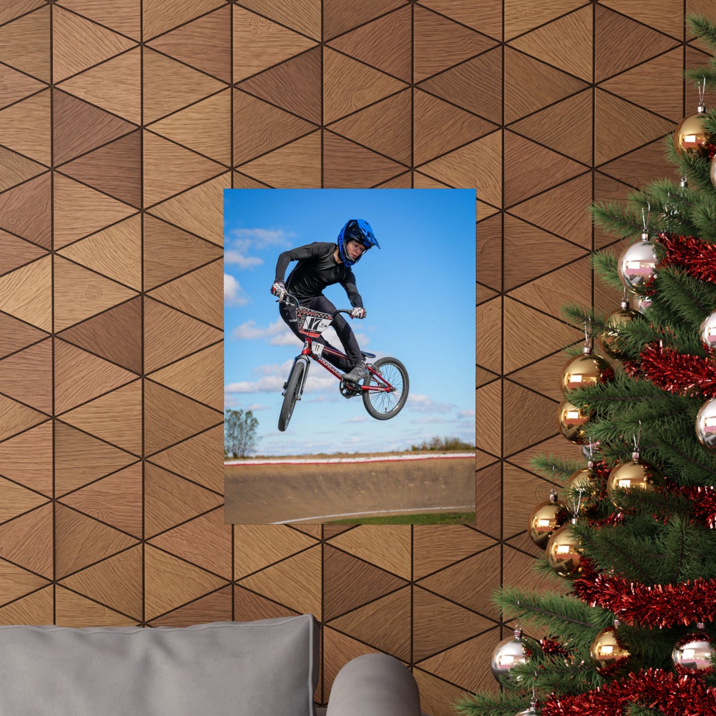 BMX Racer Matte Vertical Poster - Nate