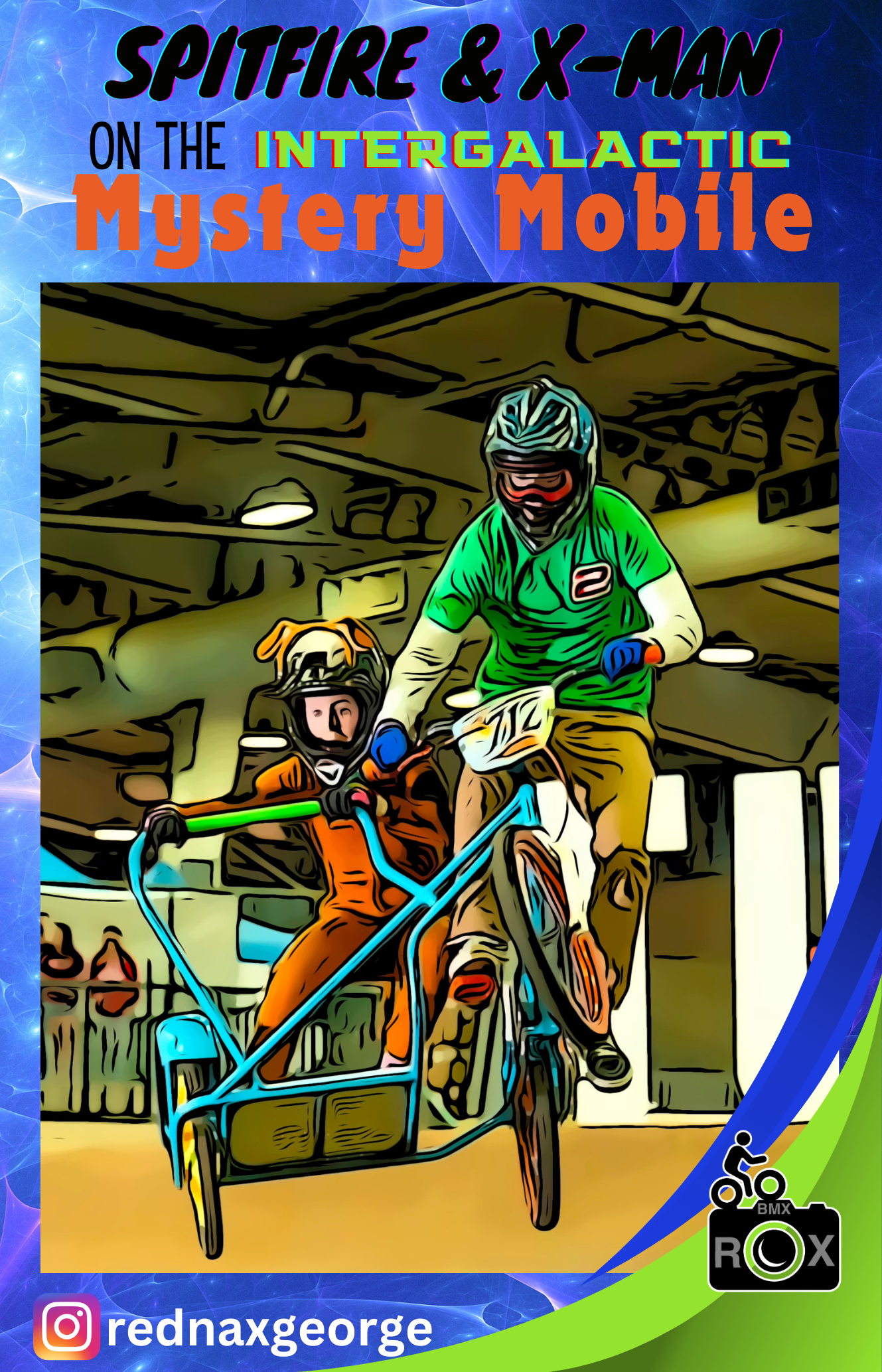 BMX ROX Trading Card Stickers - Spitfire & X-Man Grands Sidehack Champions