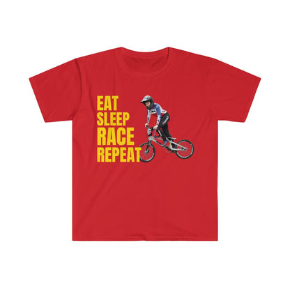 Carly Kane Unisex T-Shirt- Eat, Sleep, Race, Repeat.